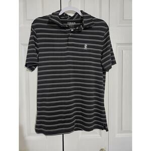 IZOD small men's short sleeve black striped golf polo